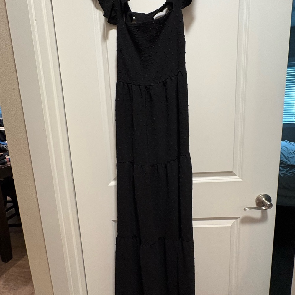 SHEIN Black Textured Dress